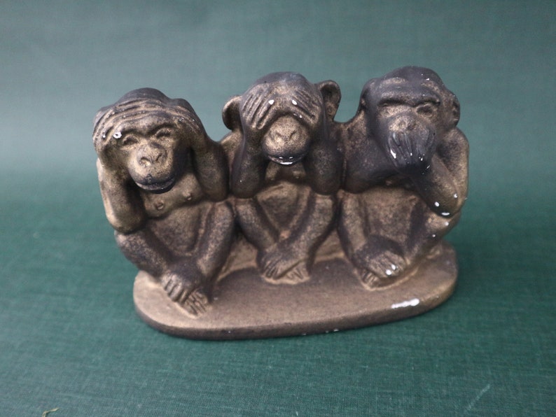 Pimpmonkey Ceramic Animal Figure 3 Monkeys Pimp It Up - Etsy