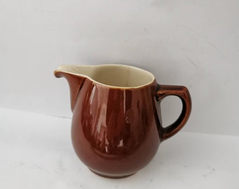 Keramik Topf kleiner Krug Milchkännchen Milchkrug Kanne Vintage Küche 1/4 Liter