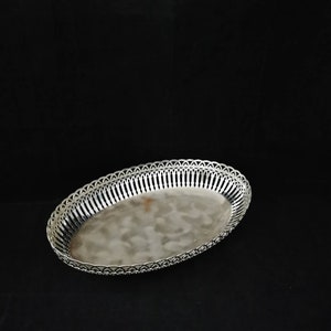 Original WMF Ikora bowl silver plated 1960s shabby silver plated breakthrough bowl