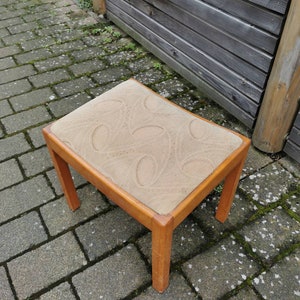 Great XL vintage stool upholstered wooden stool shabby DIY furniture pimp it up