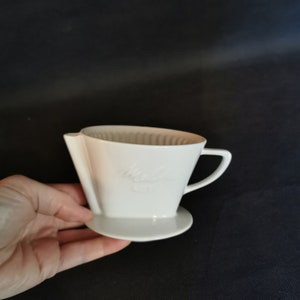 Melitta 1 hole porcelain filter tea filter 401 vintage porcelain coffee maker