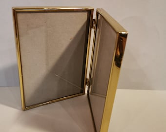 Cadre photo double cadre métal ancien Art Déco