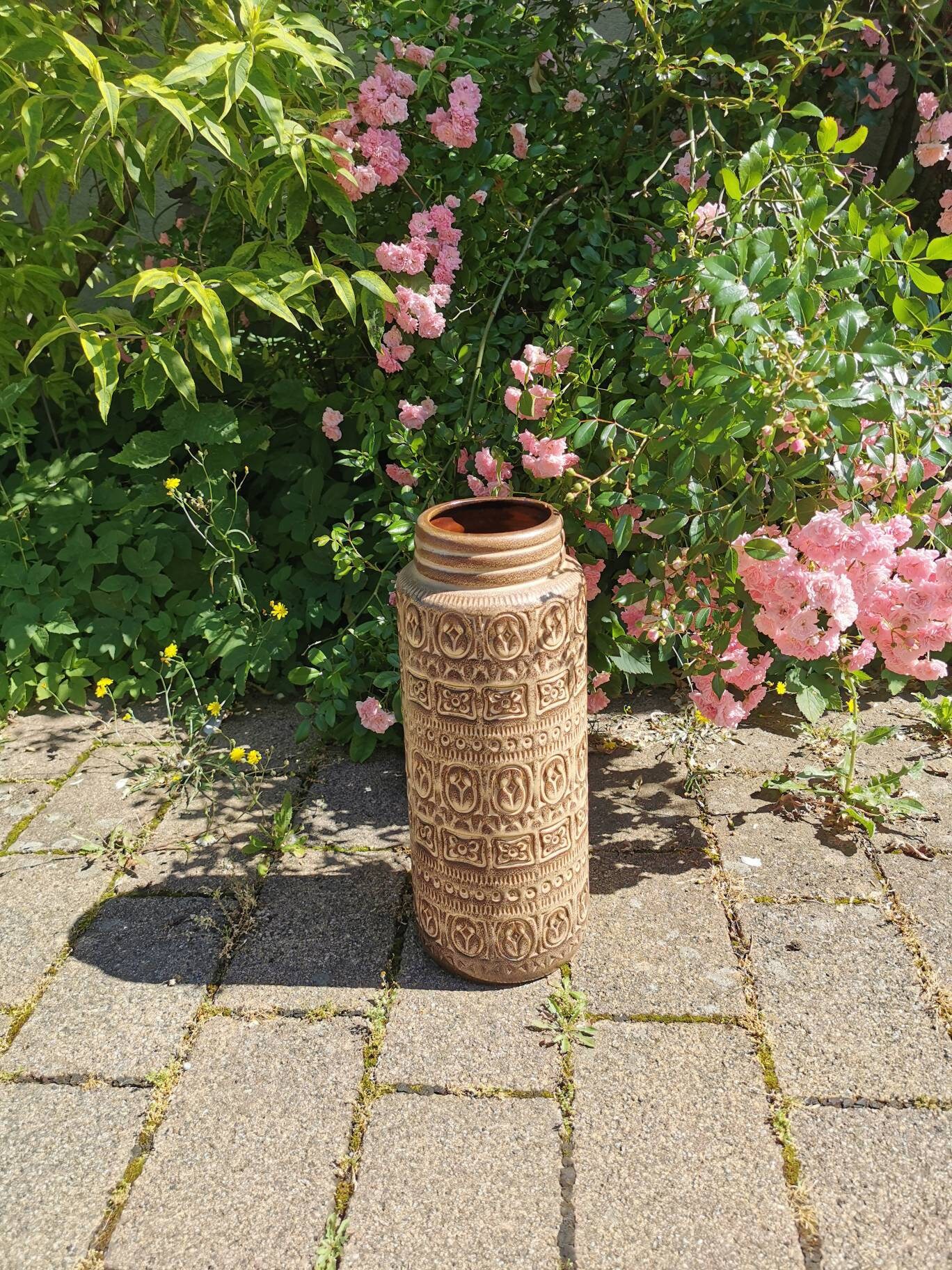 Scheurich Vase 60s Fat Lava Vase Flower Vase Vintage Blue