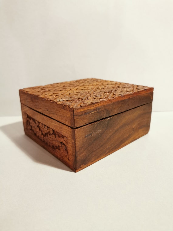 Old jewelry box wooden box jewelry box jewelry bo… - image 2