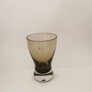 Glass vase Vase vintage smoked glass Grail manufactory mouth-blown glass vase 50s