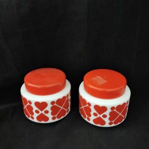 2 piece storage tin vintage 70s aroma tin coffee tin cloverleaf