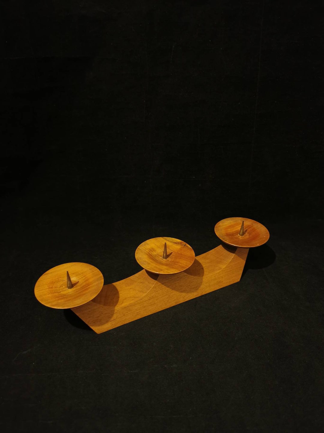 50s Candlestick Mid Century Wood Danish Design - Etsy