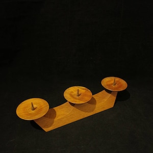 50s candlestick mid century wood Danish design