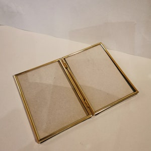 Cadre photo double cadre métal ancien Art Déco image 4