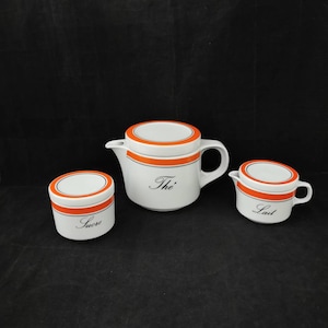 Beautiful set teapot lovely teapot set milk jug sugar bowl porcelain The Seltmann Weiden