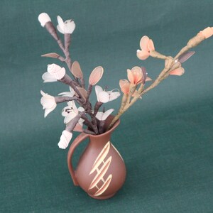 Minivase Vintage Rockabilly mit Strumpfblumen 11cm hoch Bild 4