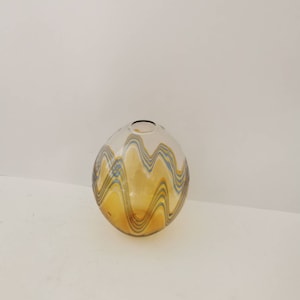 Florero de cristal mágico florero de cristal soplado a mano vintage florero de bola de cristal