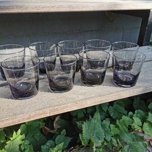 50s glasses glass vintage smoked glass decorative glass midcentury 9 pieces mouth-blown Wagenfeld design handmade
