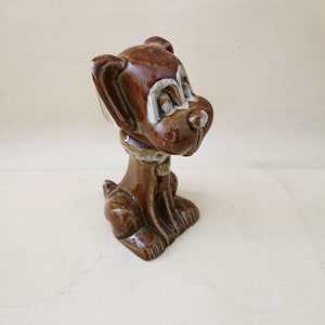 Vintage Dog Ceramic Figurine Lucky Charm