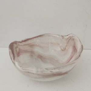 Glass ashtray pink glass 60s glass bowl ashtray 70s vintage