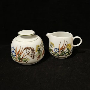 Melitta sugar bowl milk jug vintage porcelain coffee service