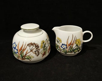 Melitta sugar bowl milk jug vintage porcelain coffee service