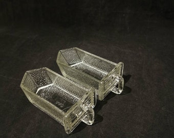 2x lange Glasschütten Vintage Küche Küchenbuffet Gewürze Deko shabby antik