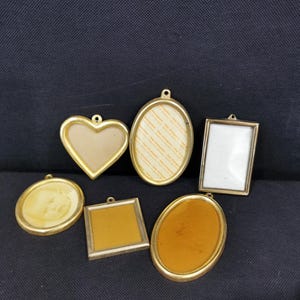 6 small mini brass frames photo frames vintage picture frames set miniature Siegl ancestral gallery