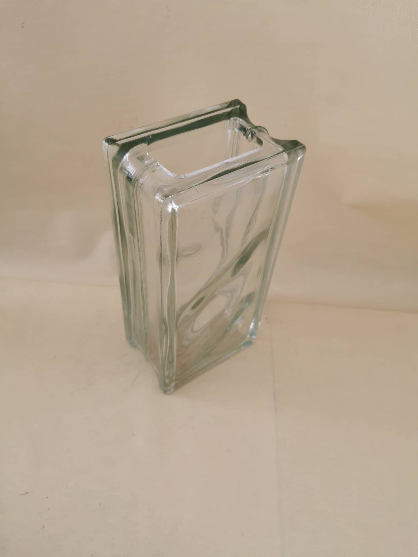 Glass Block Vase Glass Block Vase Orchid Vase Space Age 70s Etsy