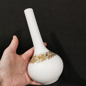 Rosenthal flower vase Romanze porcelain vase Studio Line gold white by Björn Wiinblad