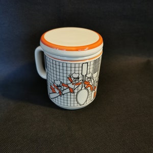 Vintage Küchenwichtel Schramberg teacup with lid 70s tea drinking tea cup