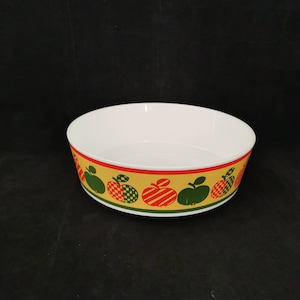 70er Vintage Retro Selten Schale Schüssel Germany Kunststoff Äpfel Äpfelchen