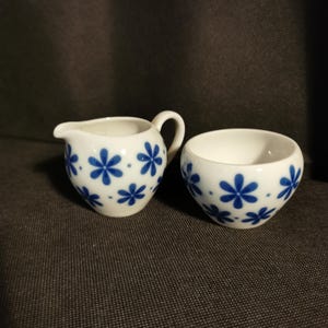 50s jug milk jug and sugar bowl Arzberg 2000 Bavaria Indigo Blue Cobalt