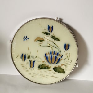 Old rotating romantic cake plate Art Deco shabby cake plate