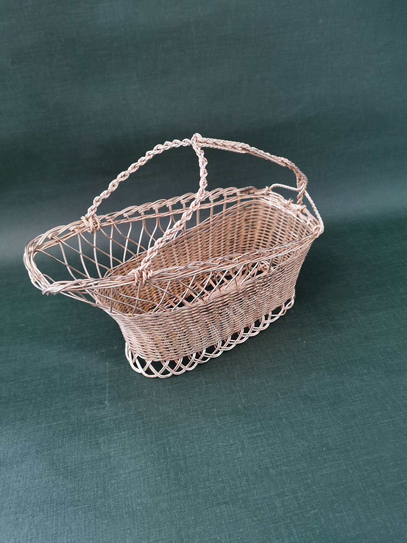 ANCIEN PANIER À Bouteille en fil de fer Tressé : Dégustation ou Service du Vin EUR 8,95 - FR