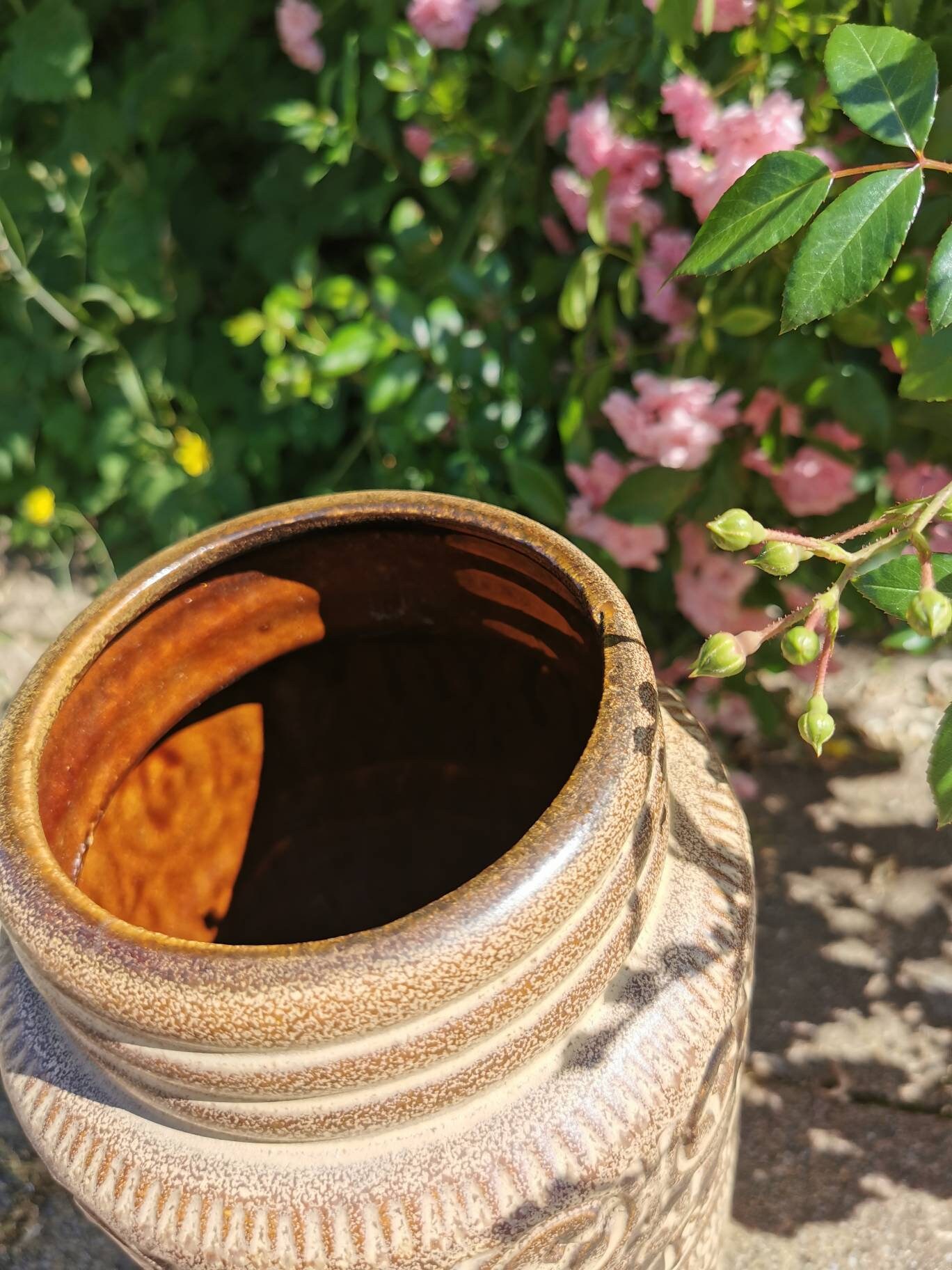 Scheurich Vase 60s Fat Lava Vase Flower Vase Vintage Blue