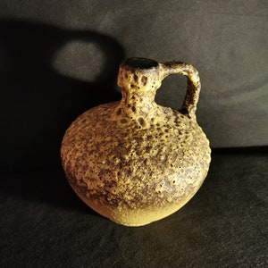 Otto Keramik Blumenvase Abstrakte alte Vase Studio Keramik Kunst 60er Jahre Fat Lava Studiokeramik