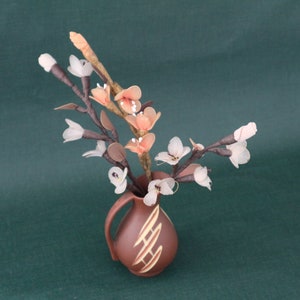 Minivase Vintage Rockabilly mit Strumpfblumen 11cm hoch Bild 5