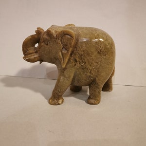 Elephant figure 60s decorative natural stone elephant