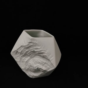 Vase Alboth & Kaiser bisquit porcelain vase vintage white 70s bisque vase 70s relief matt