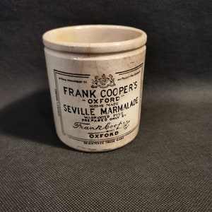 Frank Cooper&#39;s Oxford Marmalade Pound British Ware Pot Clay Pot Stoneware Antique Shabby Flower Pot Brocante Rare