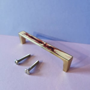 6 piece furniture knobs furniture handles drawer handle chest of drawers polished brass midcentury furniture fittings gold