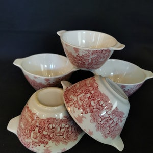 Old England soup cups with handle handle 5 pieces shabby soup bowl