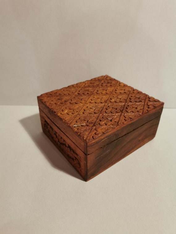 Old jewelry box wooden box jewelry box jewelry bo… - image 3