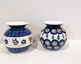 Vintage Tonvase, Bunzlauer Keramik, handgetöpferte Henkelvase, Fredelsloh/Solling