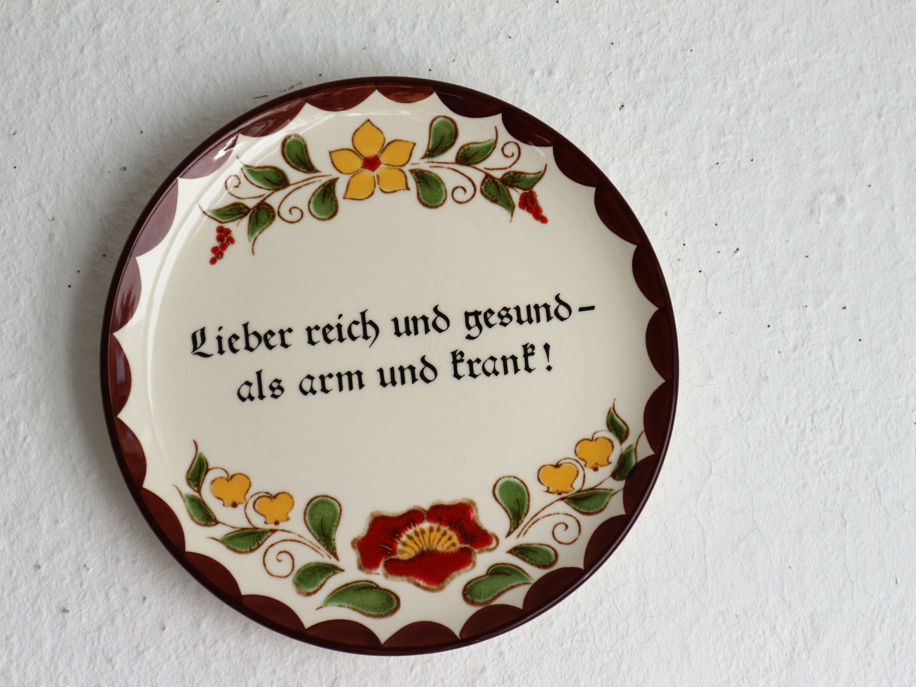 Spruchteller 1950 Lieber reich und gesund als arm und krank Etsy