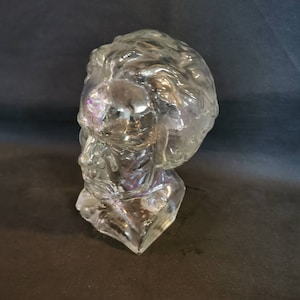 Vintage glass head decorative head 70s wig head Ludwig von Beethoven