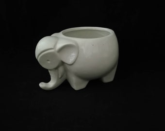 Vintage plant pot shabby porcelain elephant plant pot pot