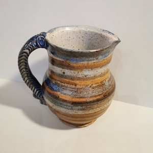 Enchanting hand-made JUG wine jug stoneware earthenware clay pot shabby decoration jug water jug signed handcraft