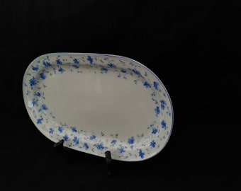 Arzberg Vergißmeinnicht Platte Kuchenteller oval blaue Blüte