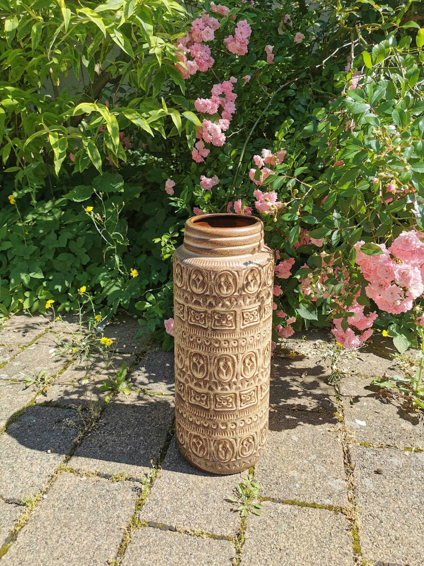 Scheurich Vase 60s Fat Lava Vase Flower Vase Vintage Blue Wgp 41