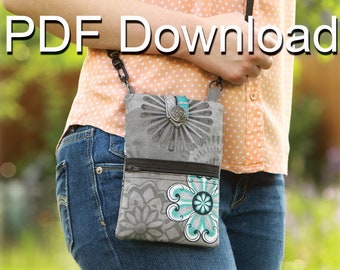 Cell Phone Purse PDF Pattern |Sew-Along | Phone Purse | PDF Cell Phone Purse Sewing Pattern | SewALong Video