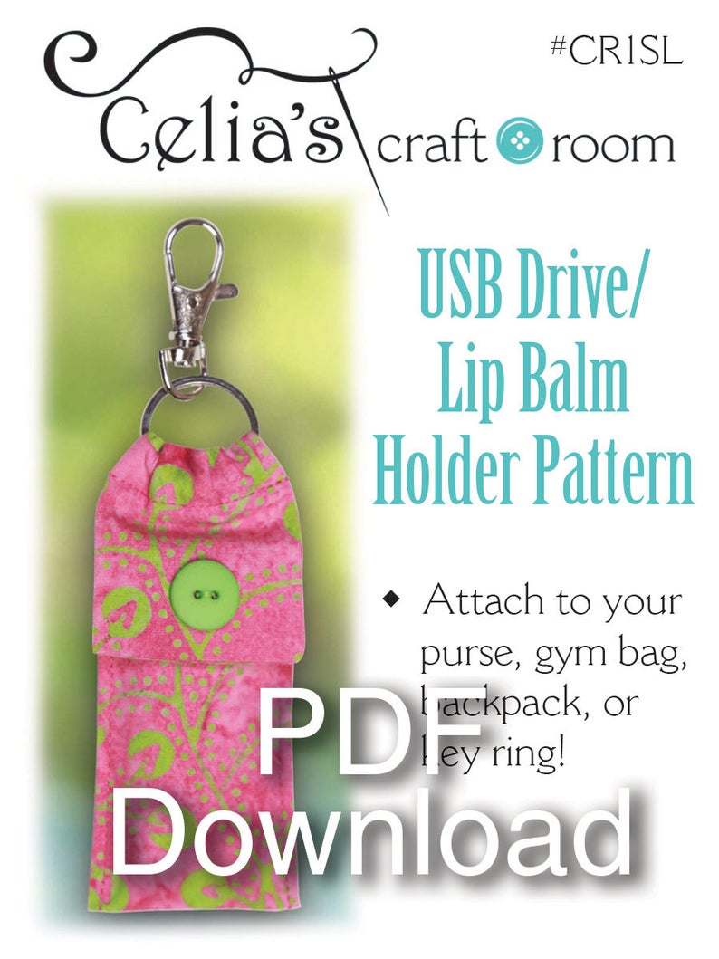 PDF Sewing Pattern Lip Balm Holder / USB Holder With Closure Etsy