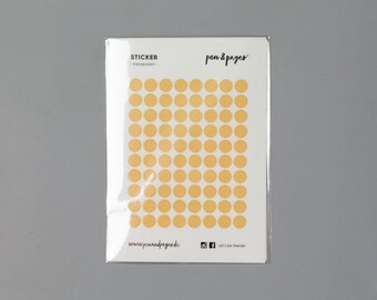 Sticker Set - Transparent Dots & Squares - Sun Yellow