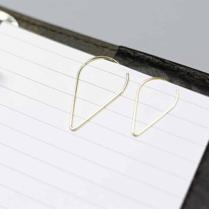 Paper Clips in Tropfenform - 6er Set - gold image 2